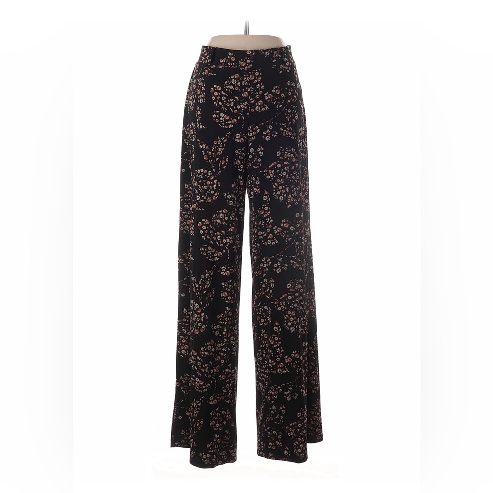 White House Black Market Floral Wide Leg Jersey Pants Size Medium/10